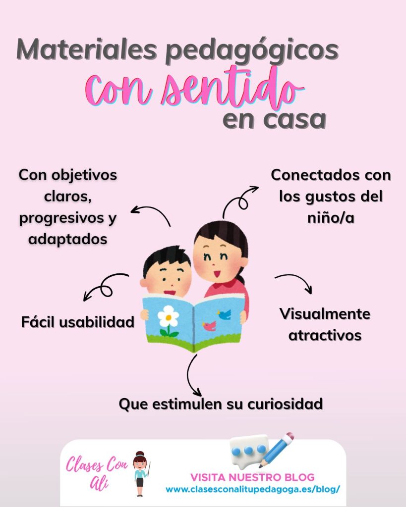 Materiales pedagógicos con sentido en casa